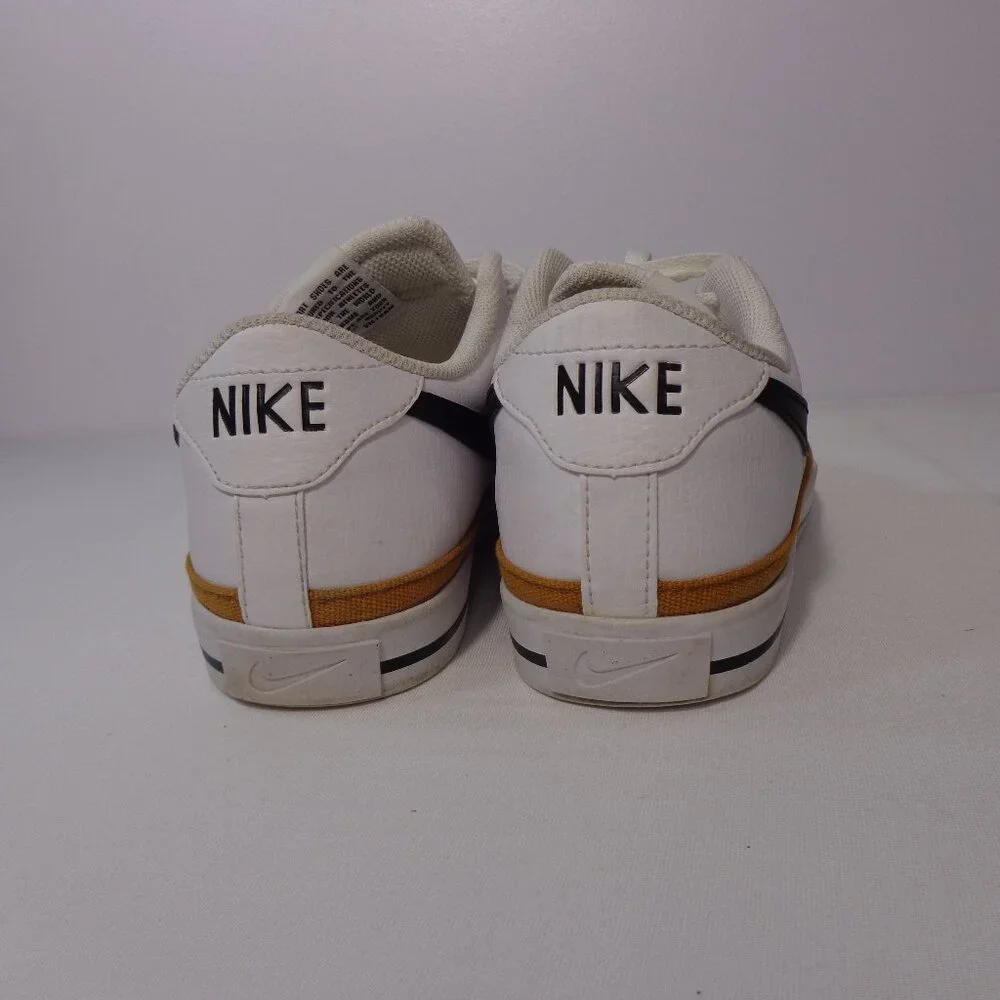 Nike Court Legacy Leather Shoes White Black DH3162-100 Sneakers Men's Size 8.5‎